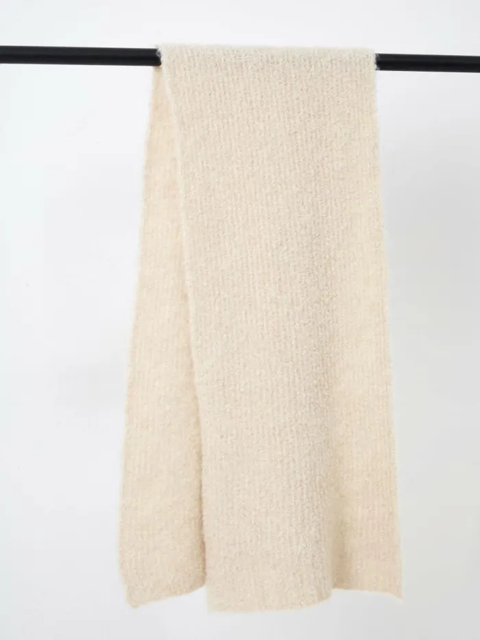 French Connection Melissa Recycled Boucle Scarf Ecru Women Scarves