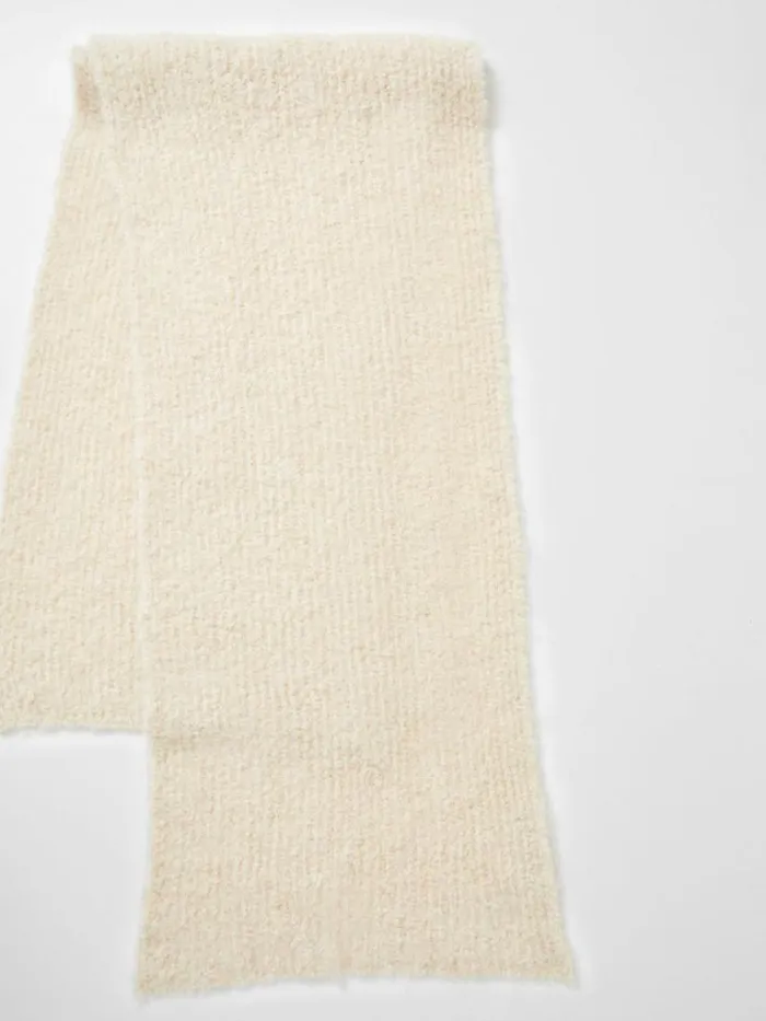 French Connection Melissa Recycled Boucle Scarf Ecru Women Scarves