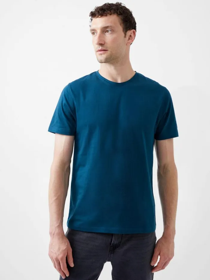 French Connection Organic Cotton TShirt Teal Blue Men TShirts and Polo Shirts French Connection Organic Cotton TShirt Teal Blue Men TShirts and Polo Shirts