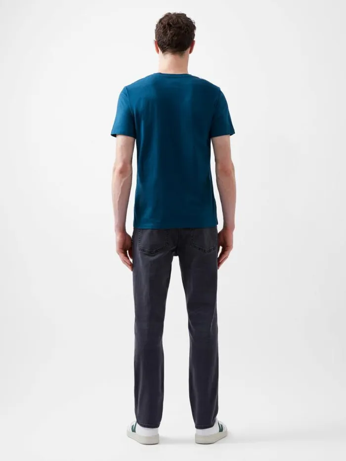 French Connection Organic Cotton TShirt Teal Blue Men TShirts and Polo Shirts