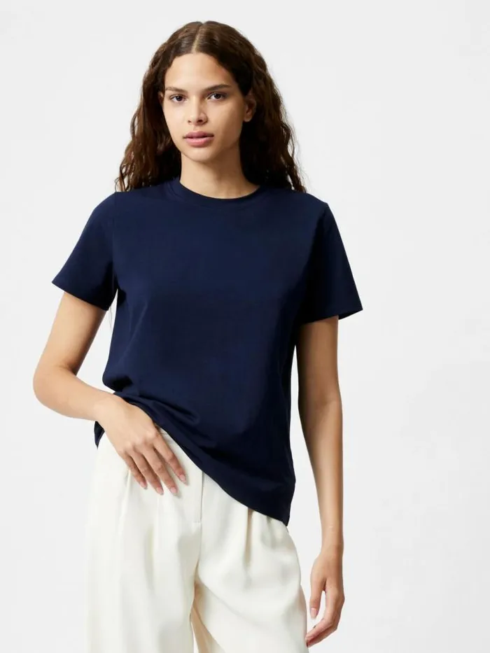 French Connection Premium Crew Neck TShirt Midnight Women Tops