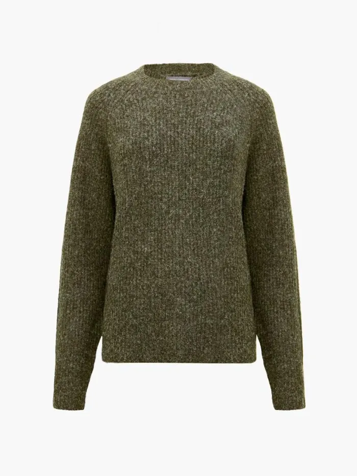 French Connection Raglan Sleeve Jumper Dk Khaki Women Jumpers and Cardigans