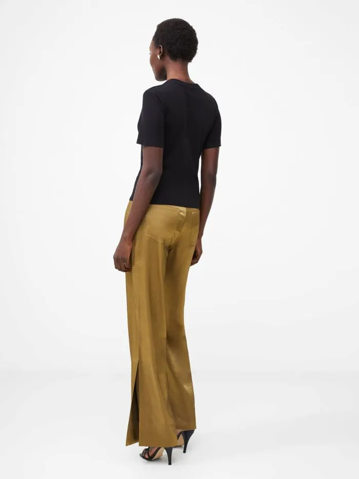 French Connection Rallie Cotton Crew Neck TShirt Black Women Tops