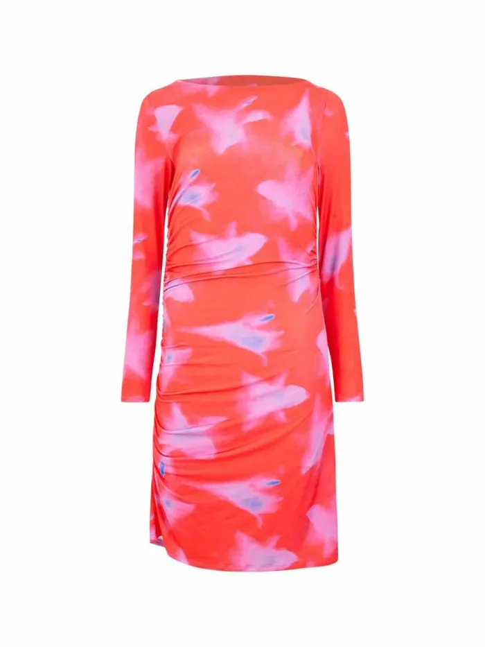 French Connection Riya Christy Mini Dress Raspberry Soraurora Women Dresses