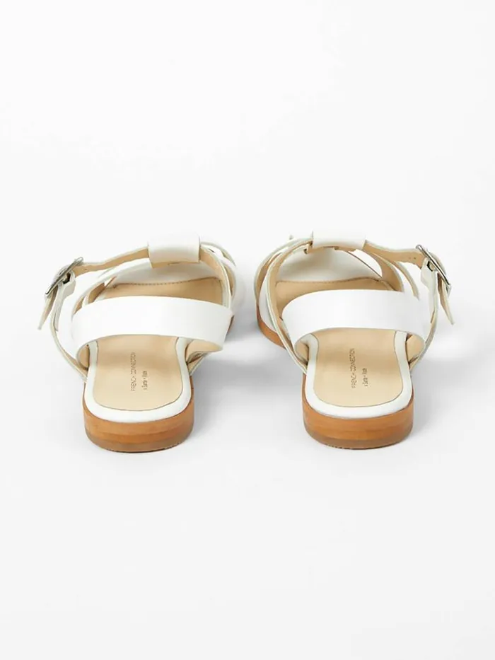 French Connection SW X Luisa Fisherman Caged Sandals White Women Shoes