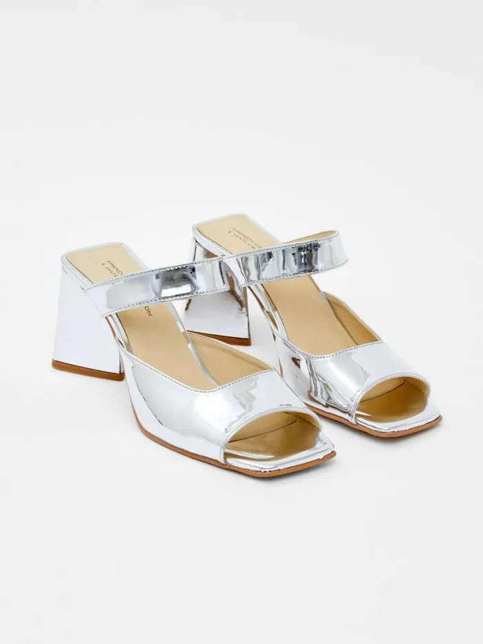French Connection Sadie Mirror Metallic Heels Mirror Metallic Women Shoes
