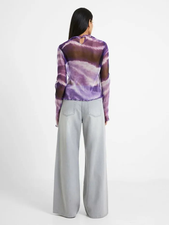 French Connection Saskia Ruched Elmira Top Dahlia Women Tops