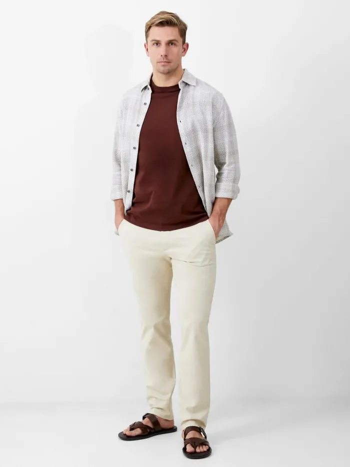 French Connection Stretch Chino Trousers Stone Men Trousers