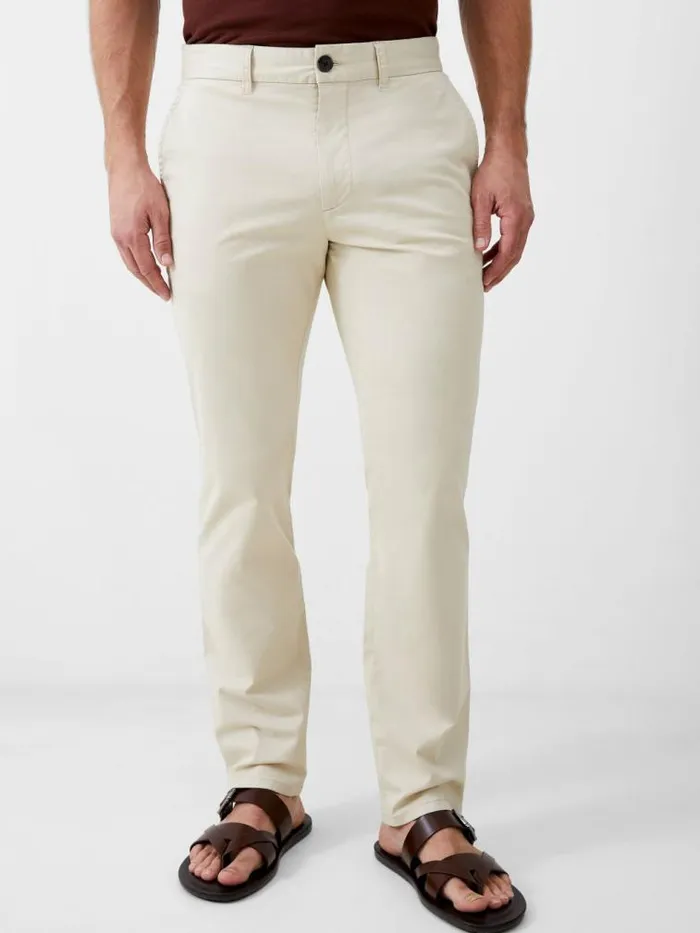 French Connection Stretch Chino Trousers Stone Men Trousers