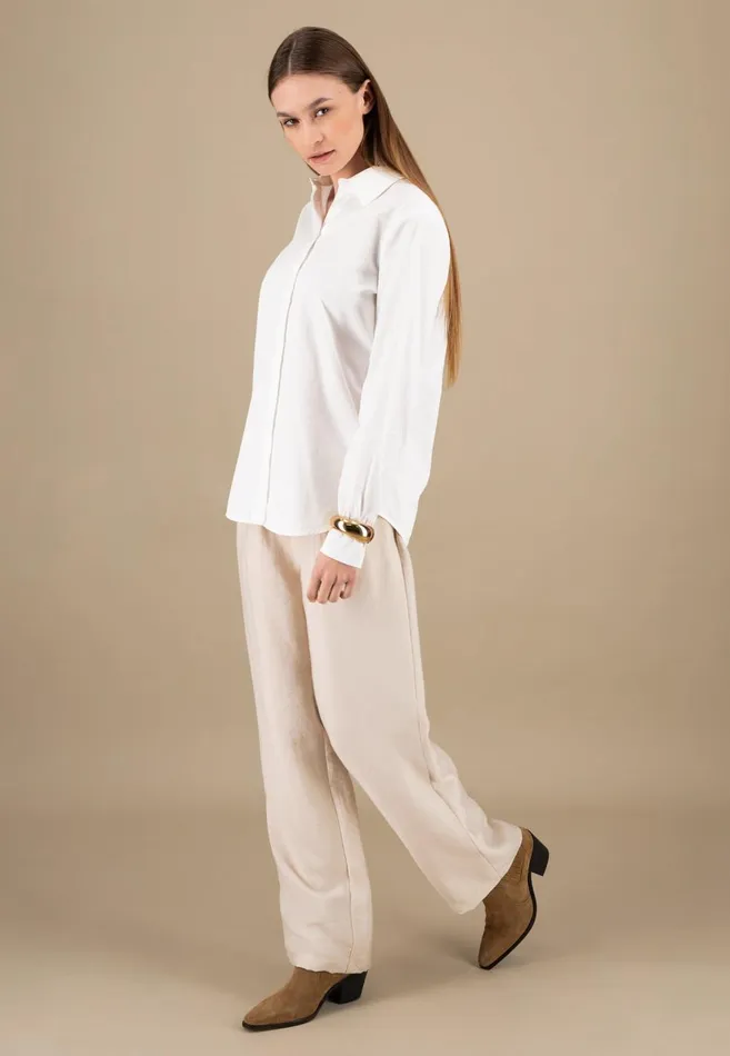 FYNCHHATTON Blouse With Long Sleeves New 25021530 pictures Are Missing White Women Blouses