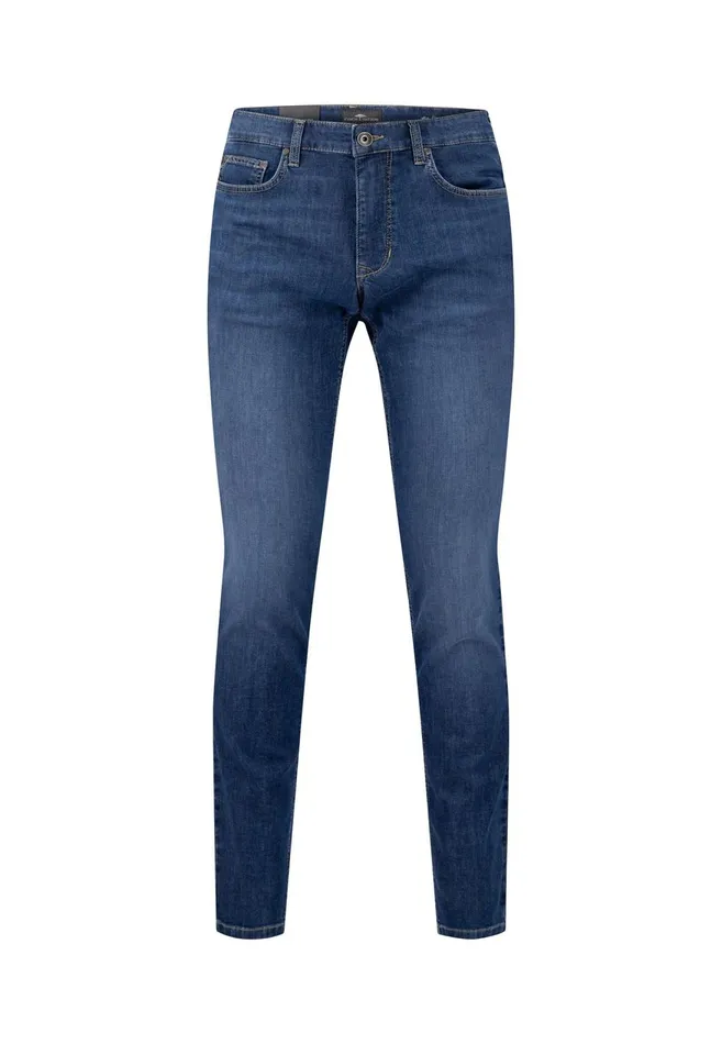 FYNCHHATTON Casual Fit Jeans In 5pocket Design Light Bluemid Blue Men Pants