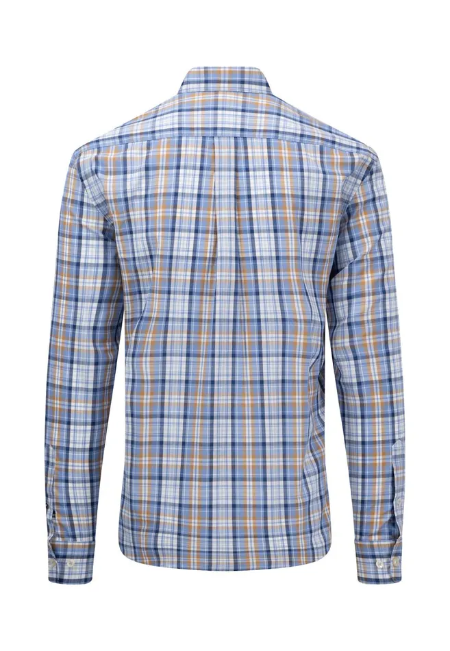 FYNCHHATTON Checked Buttondown Shirt Crystal Blueimpalaleaf Greenorient Red Men Shirts