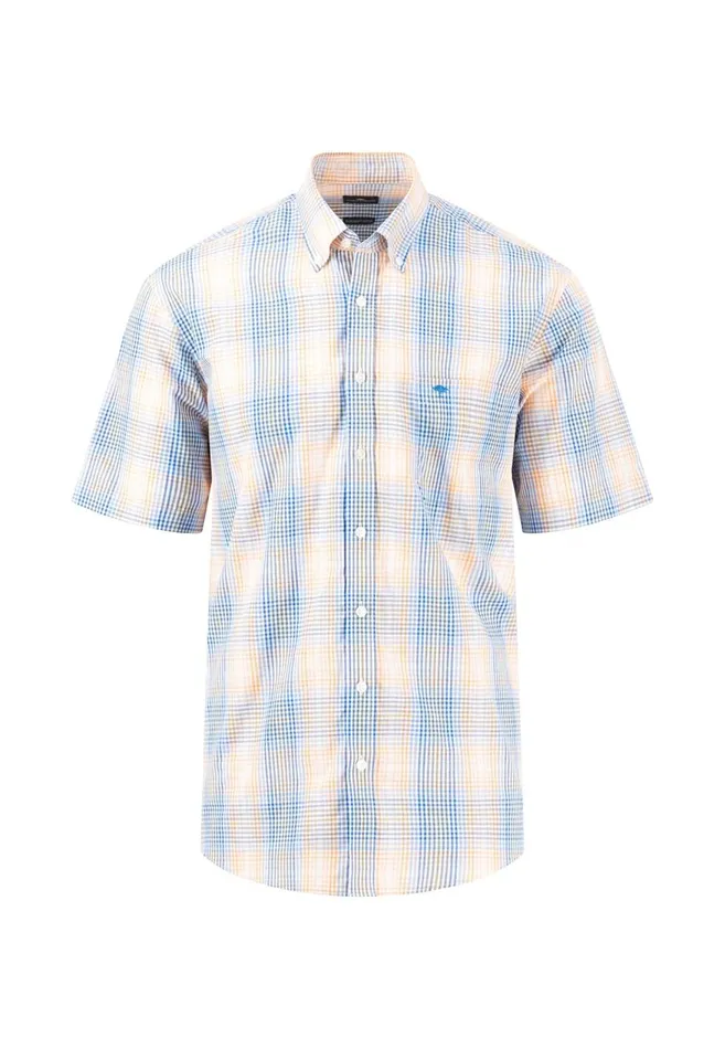 FYNCHHATTON Checked Shirt With Buttondown Collar Papayamidnight Men Sale