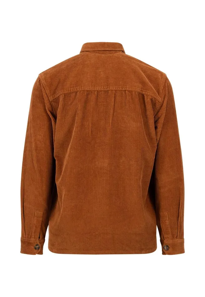 FYNCHHATTON Cord Overhirt With A Kent Collar Hazelcloud Bluenavywinter White Men Shirts