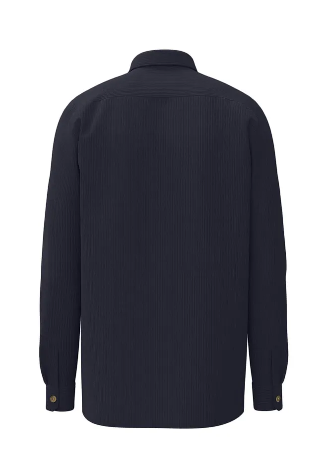 FYNCHHATTON Cord Overhirt With A Kent Collar Hazelcloud Bluenavywinter White Men Shirts