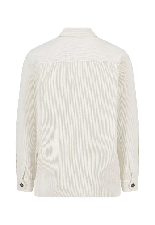 FYNCHHATTON Cord Overhirt With A Kent Collar Hazelcloud Bluenavywinter White Men Shirts
