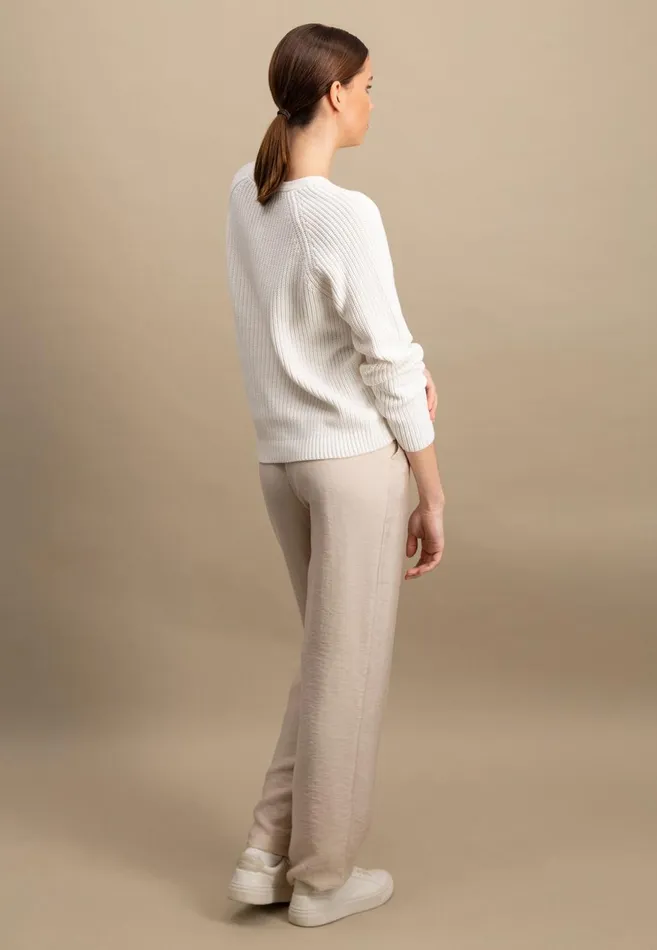 FYNCHHATTON Cotton Knitted Jacket With A Button Placket Milksummer Taupe Women Cardigan