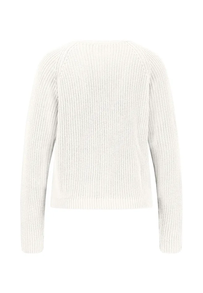 FYNCHHATTON Cotton Knitted Jacket With A Button Placket Milksummer Taupe Women Cardigan