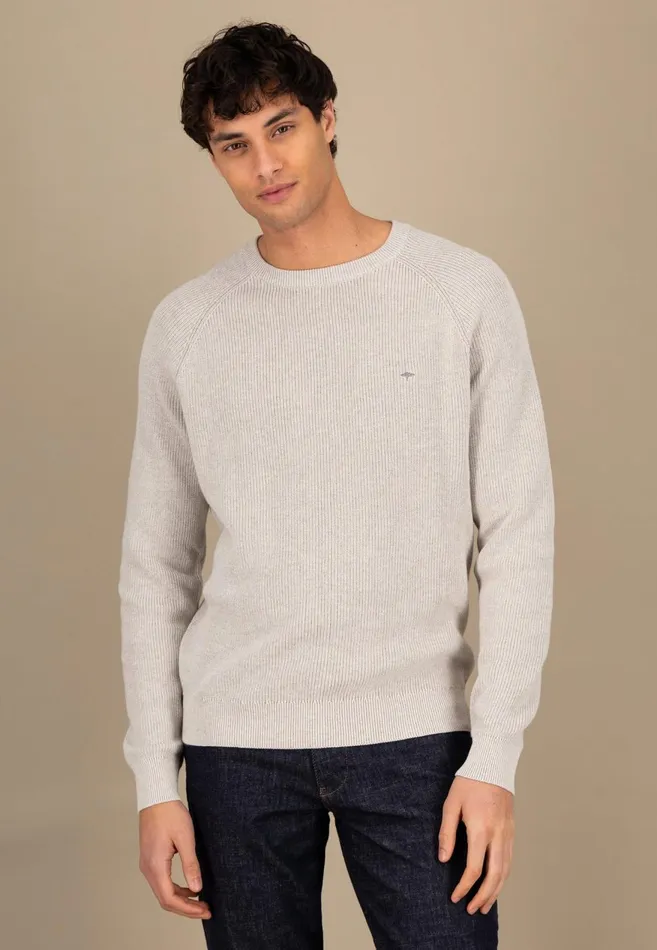 FYNCHHATTON Cotton Knitting Sweaters With A Logodail Vivid Yellowstrong Bluenavynew Offwhite Men Sweater