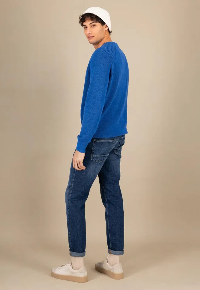 FYNCHHATTON Cotton Knitting Sweaters With A Logodail Vivid Yellowstrong Bluenavynew Offwhite Men Sweater
