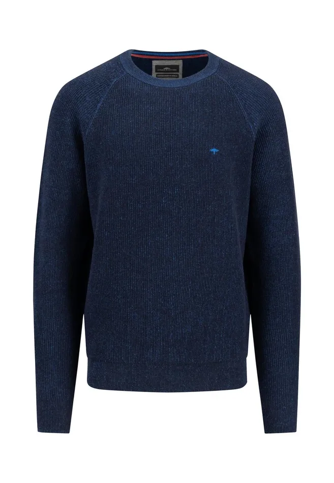 FYNCHHATTON Cotton Knitting Sweaters With A Logodail Vivid Yellowstrong Bluenavynew Offwhite Men Sweater