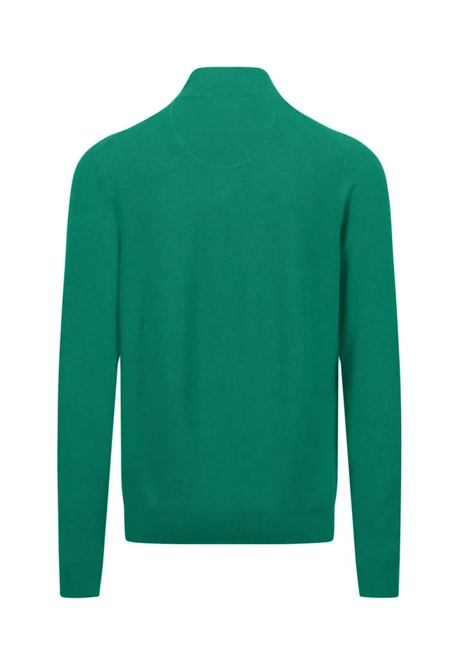 FYNCHHATTON Cotton Knitting Sweaters With A Troyer Collar Winter Whitesteelnightgrass Greenruby Rednavy Men Sweater