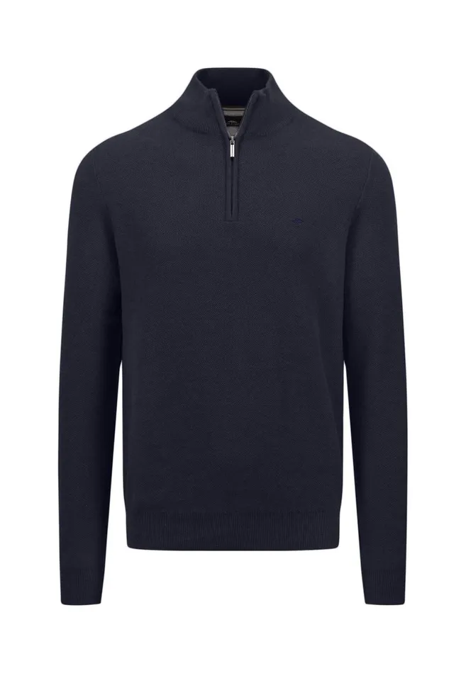 FYNCHHATTON Cotton Knitting Sweaters With A Troyer Collar Winter Whitesteelnightgrass Greenruby Rednavy Men Sweater