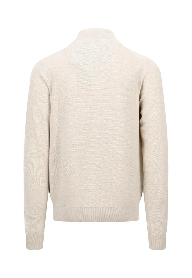 FYNCHHATTON Cotton Knitting Sweaters With A Troyer Collar Winter Whitesteelnightgrass Greenruby Rednavy Men Sweater