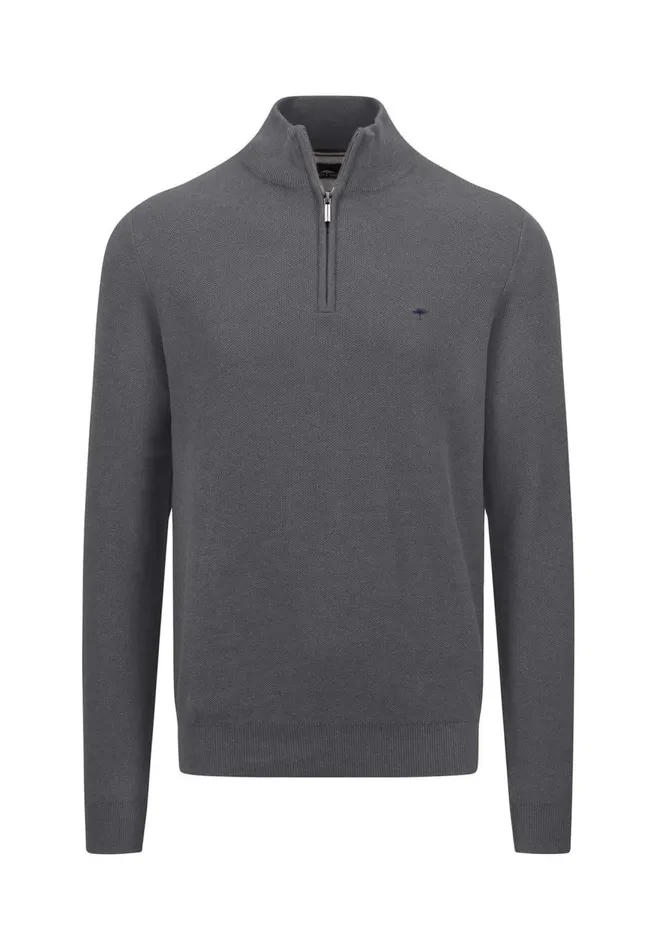 FYNCHHATTON Cotton Knitting Sweaters With A Troyer Collar Winter Whitesteelnightgrass Greenruby Rednavy Men Sweater