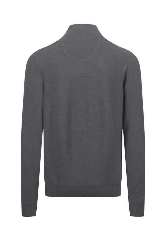FYNCHHATTON Cotton Knitting Sweaters With A Troyer Collar Winter Whitesteelnightgrass Greenruby Rednavy Men Sweater