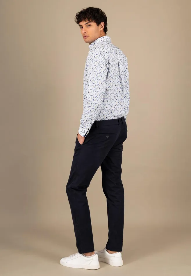 FYNCHHATTON Cotton Shirt With Floral Allover Print Splashy Oceanvivid Yellow Men Shirts