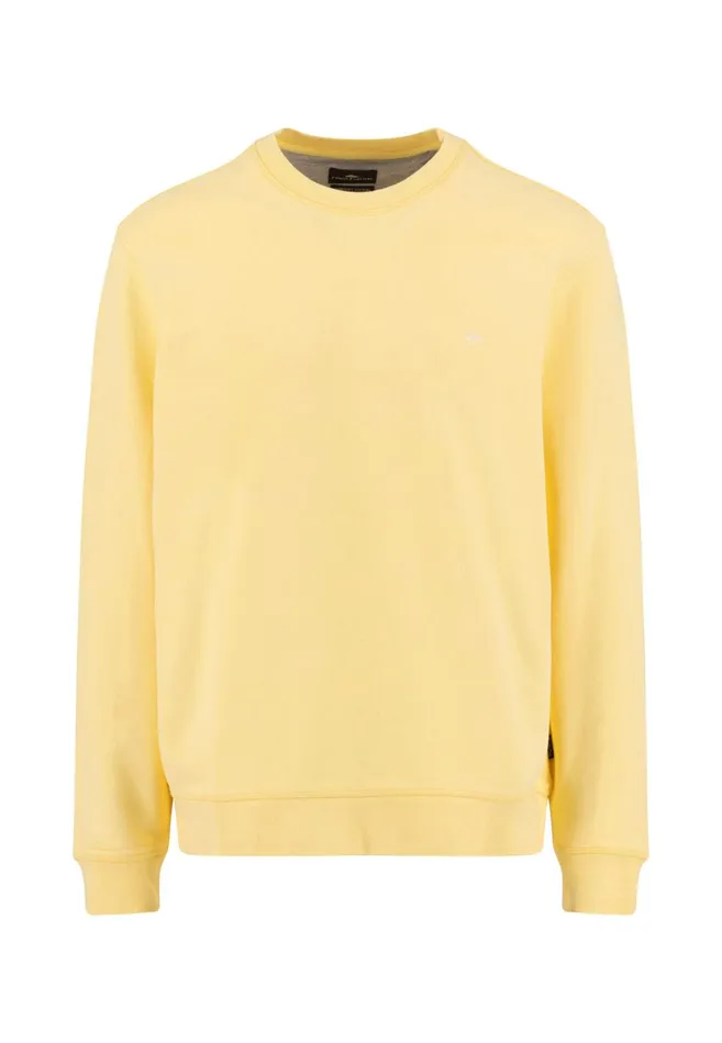 FYNCHHATTON Cotton Sweater With A Round Neckline Pale Yellowpeesummer Breezestrong Bluenavyturf Greennew Offwhitemedium Gray Men Sweater