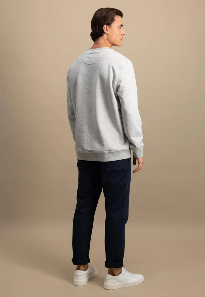 FYNCHHATTON Cotton Sweater With A Round Neckline Pale Yellowpeesummer Breezestrong Bluenavyturf Greennew Offwhitemedium Gray Men Sweater