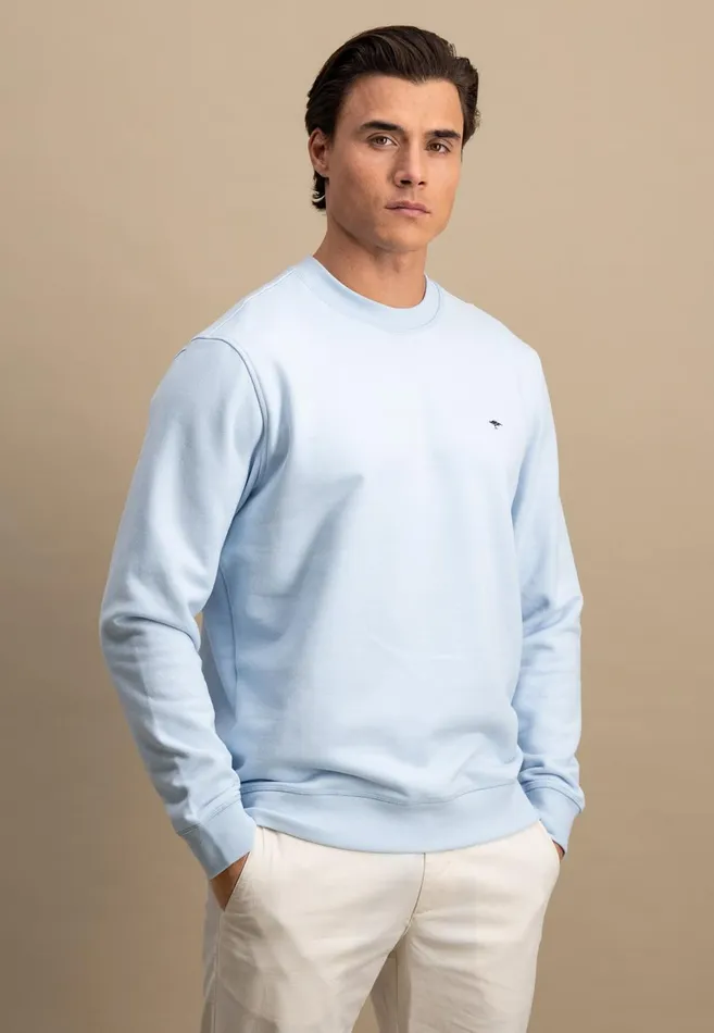 FYNCHHATTON Cotton Sweater With A Round Neckline Pale Yellowpeesummer Breezestrong Bluenavyturf Greennew Offwhitemedium Gray Men Sweater