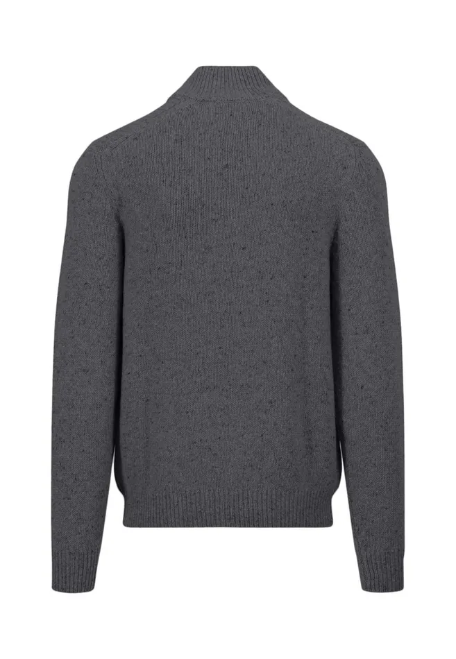 FYNCHHATTON Donegal Knitting Sweaters With Troyer Collar Steelwinter Whitenavynew Dijonflamecloud Blue Men Sweater