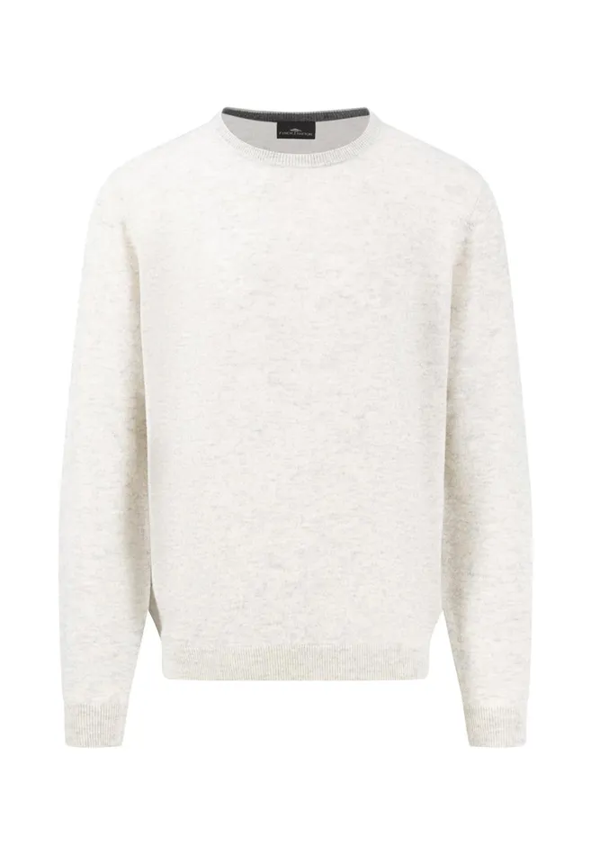 FYNCHHATTON Kashmir Knitting Sweater With A Circular Neckline Cloud Bluenavydark Emeraldhazelwinter Whitesteel Men Sweater