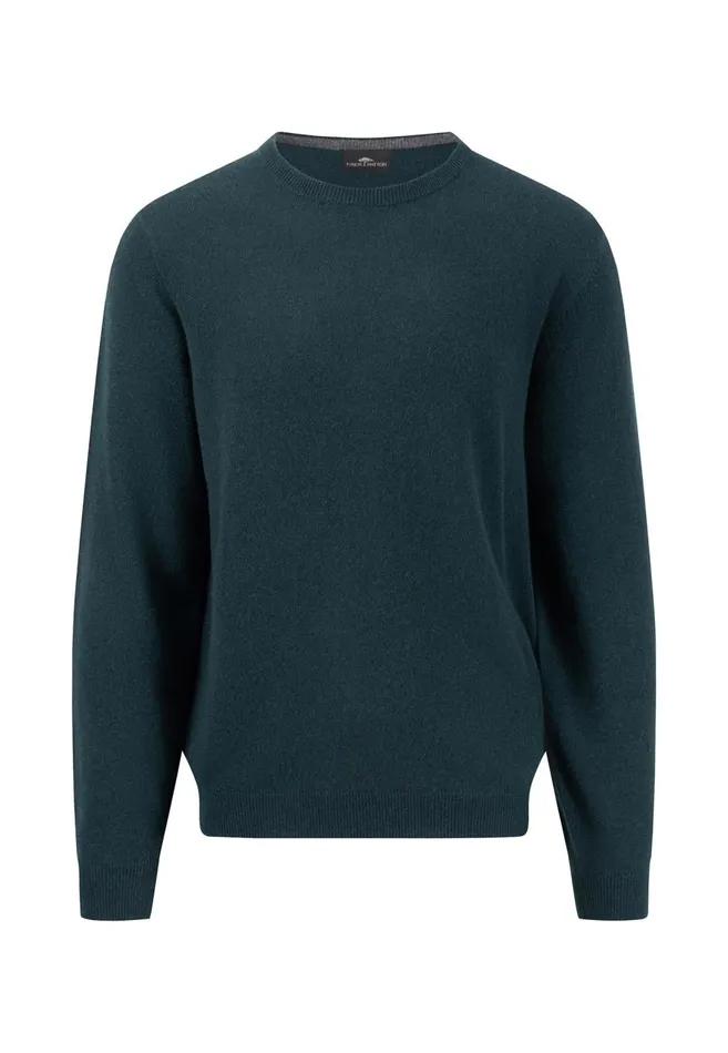 FYNCHHATTON Kashmir Knitting Sweater With A Circular Neckline Cloud Bluenavydark Emeraldhazelwinter Whitesteel Men Sweater