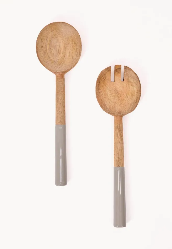 FYNCHHATTON KISHA Salad Cutlery Orchiddove Bluesageelephant Gray Living Kitchen Accessories