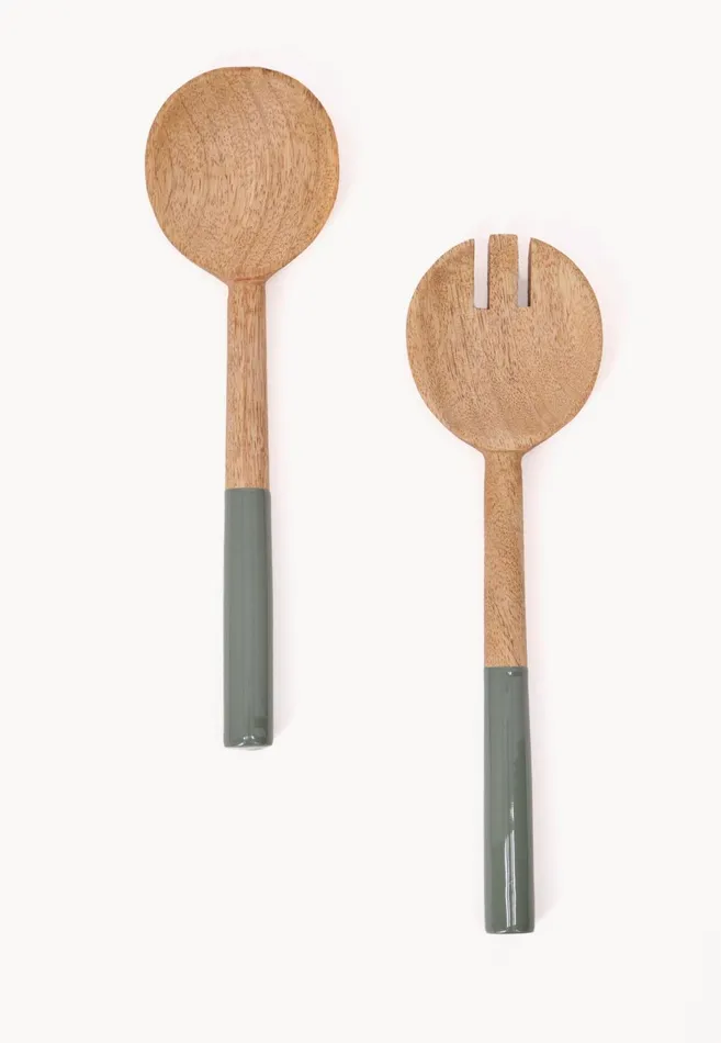 FYNCHHATTON KISHA Salad Cutlery Orchiddove Bluesageelephant Gray Living Kitchen Accessories