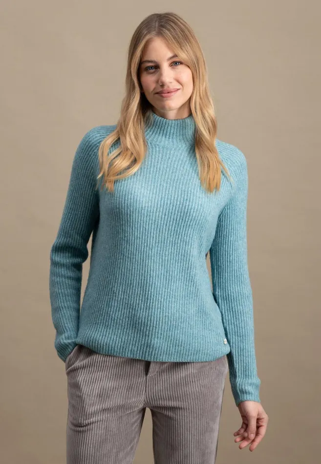 FYNCHHATTON Knitting Sweater Made Of Wool Mix With Turtlenecks Gray Taupeaqua Seawinter Beigeelegant Pink Women Sweater