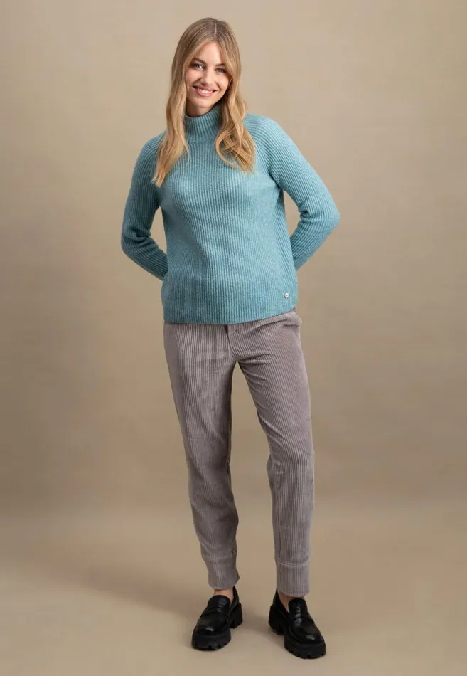 FYNCHHATTON Knitting Sweater Made Of Wool Mix With Turtlenecks Gray Taupeaqua Seawinter Beigeelegant Pink Women Sweater