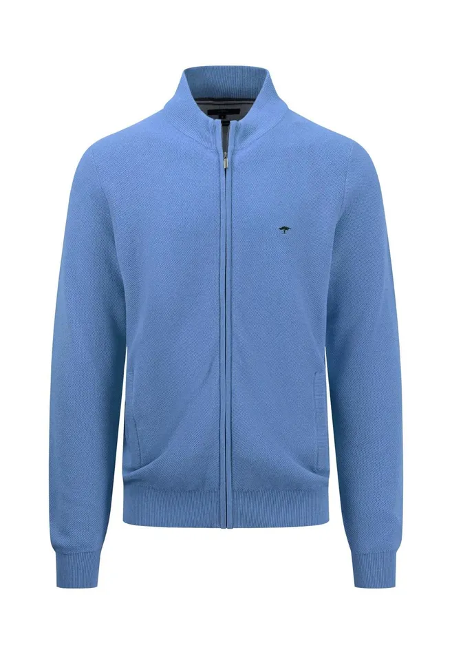 FYNCHHATTON Parting Jacket Made Of Structured Cotton Crystal Blueorient Redimpalaearthnavyazurenight Men Cardigan FYNCHHATTON Parting Jacket Made Of Structured Cotton Crystal Blueorient Redimpalaearthnavyazurenight Men Cardigan