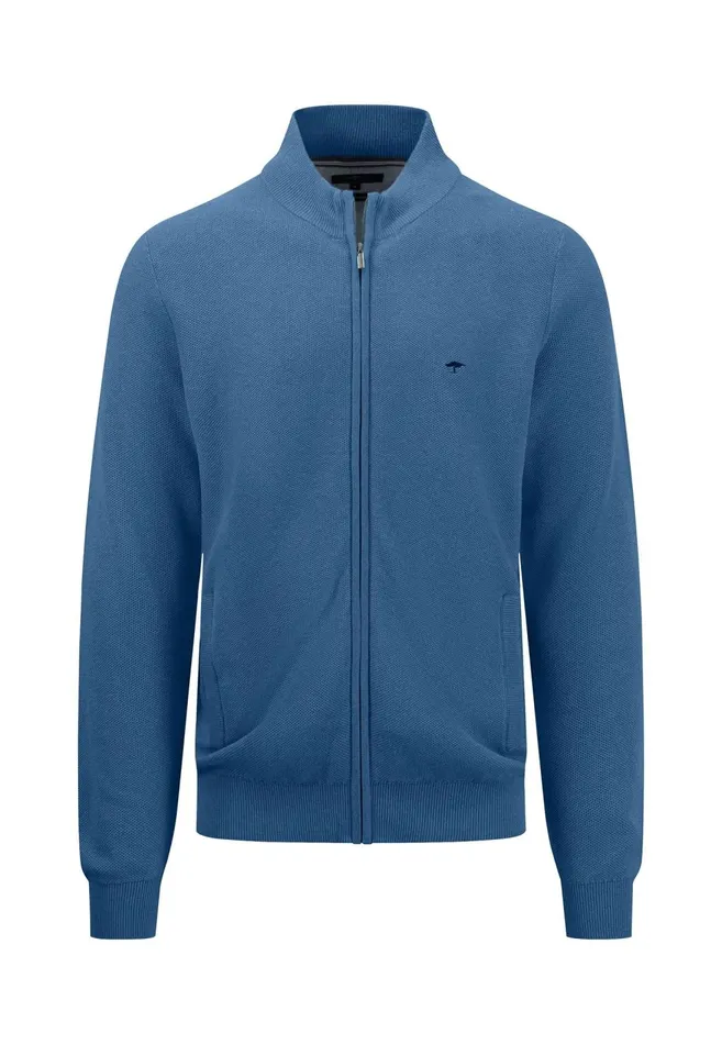 FYNCHHATTON Parting Jacket Made Of Structured Cotton Crystal Blueorient Redimpalaearthnavyazurenight Men Cardigan FYNCHHATTON Parting Jacket Made Of Structured Cotton Crystal Blueorient Redimpalaearthnavyazurenight Men Cardigan