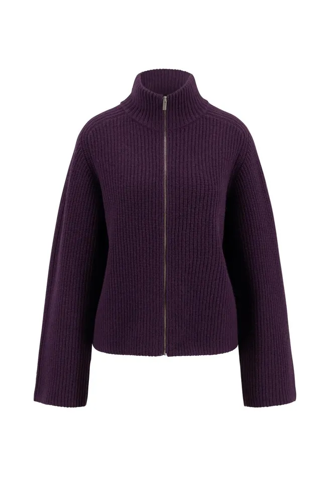 FYNCHHATTON Parting Jacket Made Of Wool With A Stand up Collar Modern Plumsilver Gray Women Sale