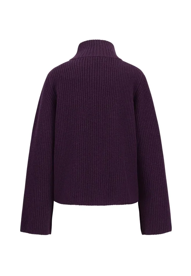 FYNCHHATTON Parting Jacket Made Of Wool With A Stand up Collar Modern Plumsilver Gray Women Sale