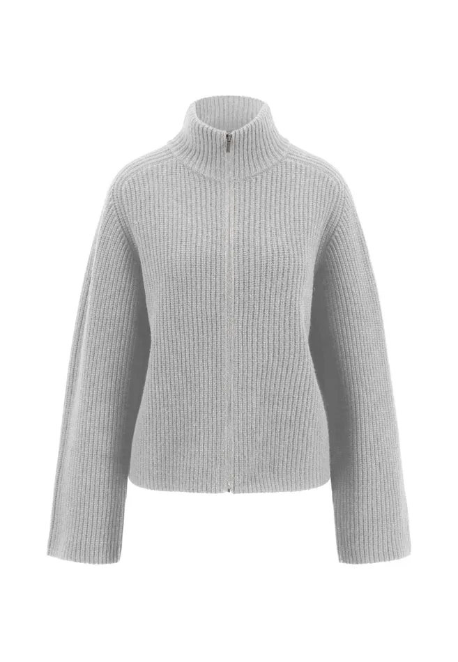 FYNCHHATTON Parting Jacket Made Of Wool With A Stand up Collar Modern Plumsilver Gray Women Sale