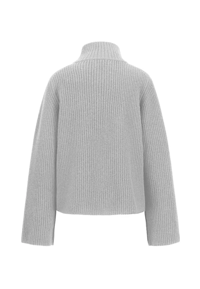 FYNCHHATTON Parting Jacket Made Of Wool With A Stand up Collar Modern Plumsilver Gray Women Sale