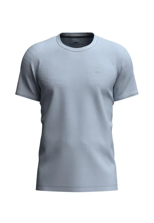 FYNCHHATTON Plaincolored Cotton Tshirt With A Round Neckline Peesummer Breezestrong Bluenavyturf Green Men Tshirts
