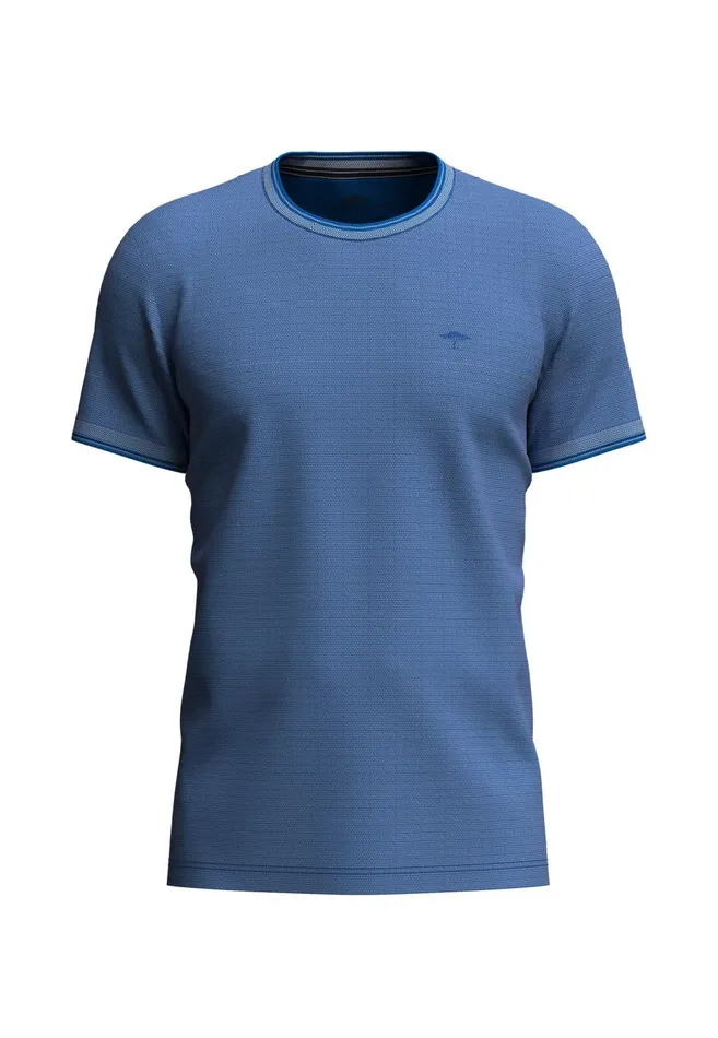 FYNCHHATTON Plaincolored Cotton Tshirt With A Round Neckline Peesummer Breezestrong Bluenavyturf Green Men Tshirts