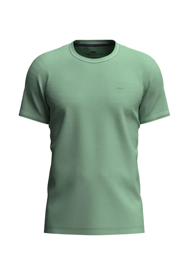 FYNCHHATTON Plaincolored Cotton Tshirt With A Round Neckline Peesummer Breezestrong Bluenavyturf Green Men Tshirts